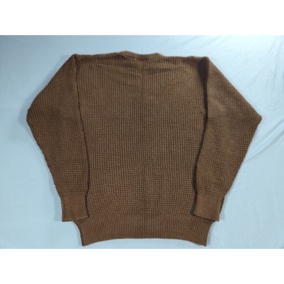 VTG Ash Creek Trading M Brown Silk Cotton Knit Sweater Textured Pullover - Picture 8 of 9